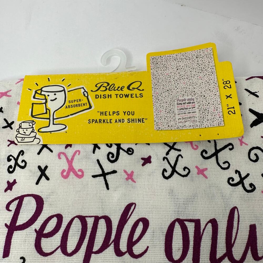 Blue Q NWT Funny Quote Dish Towel Foodie Kitchen Gift 21x28 Cotton - Picture 4 of 4